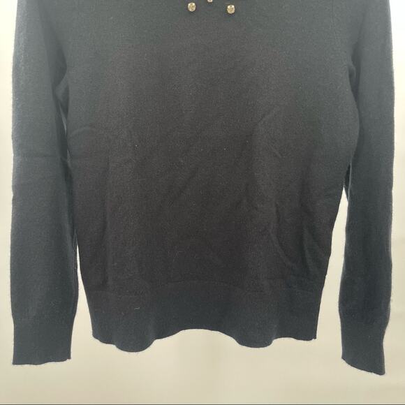 LILLY PULITZER Odetta Jeweled Sweater Black Merino Wool Cashmere SZ Extra Small - Picture 8 of 11